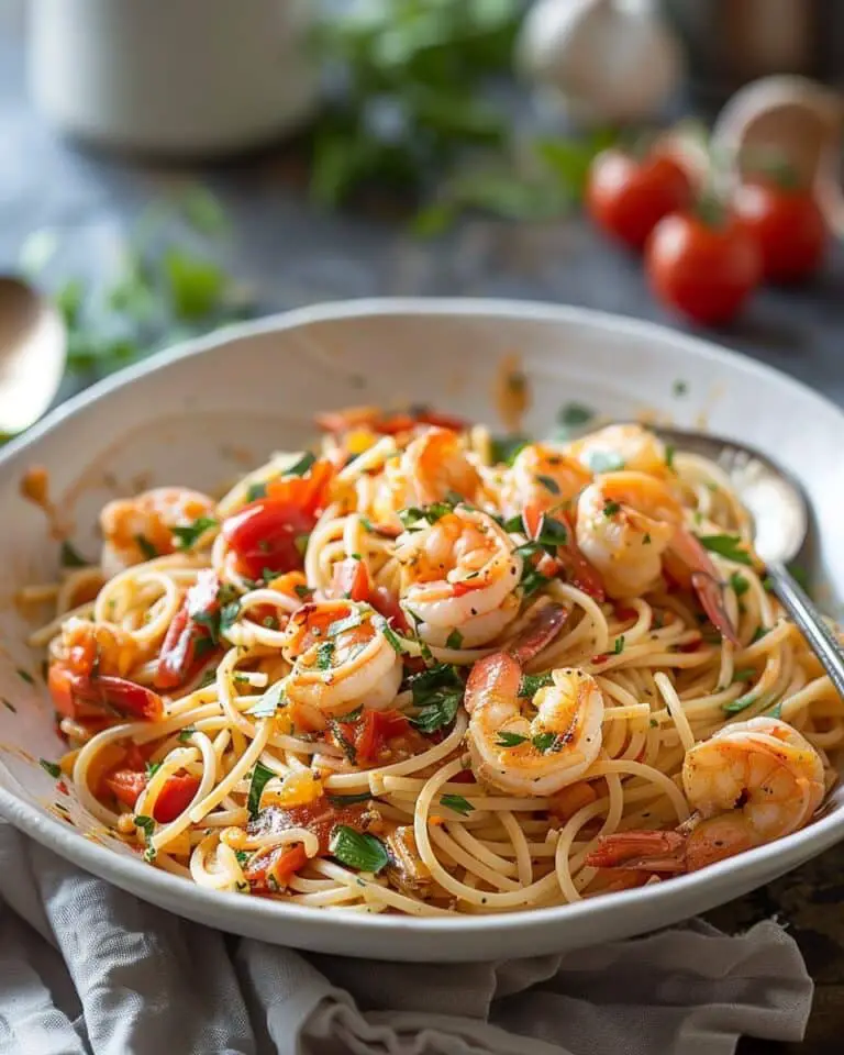 Creamy Lobster and Shrimp Spaghetti with Fresh Tomatoes