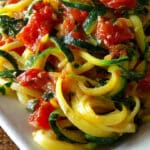 Fresh Garden Tomato Zucchini Pasta