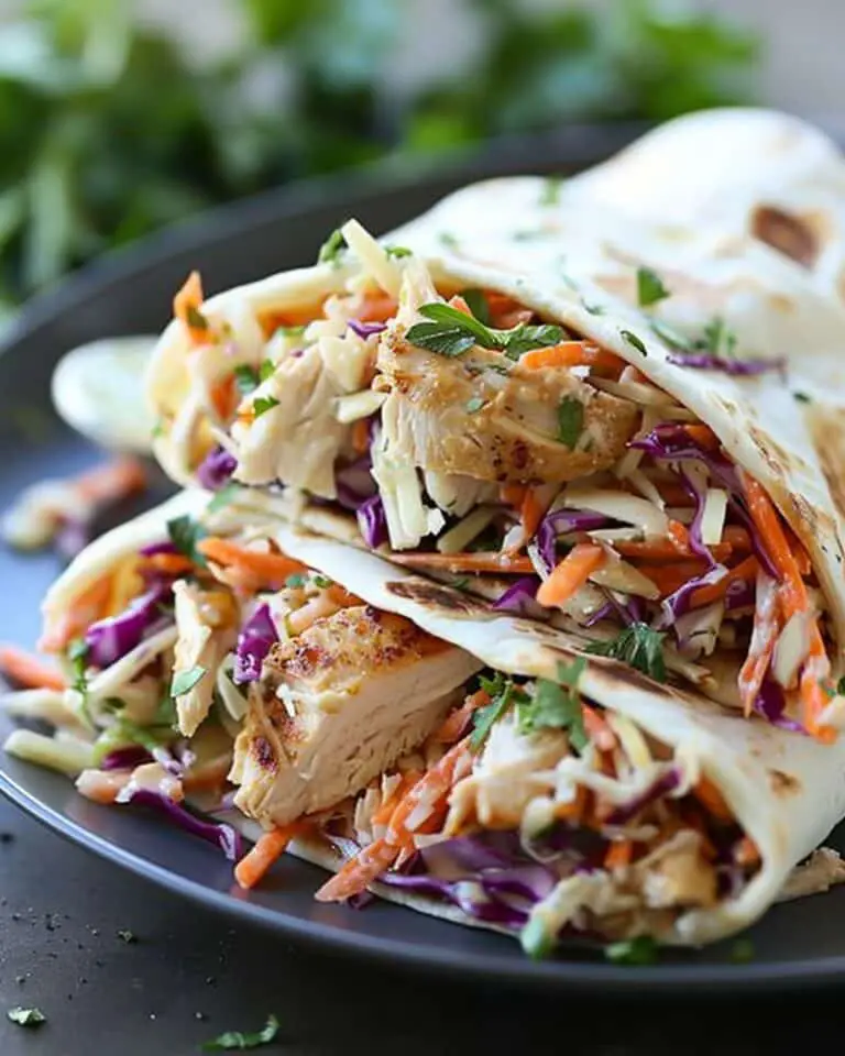 BBQ Chicken Coleslaw Wraps