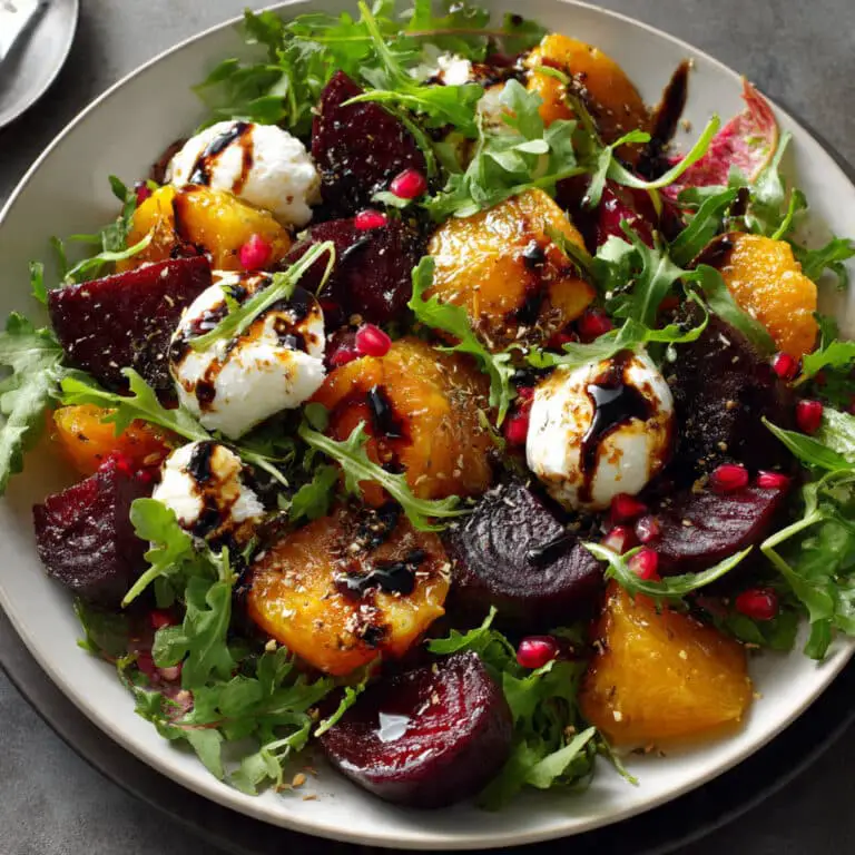 Roasted Beet and Burrata Salad with Balsamic Glaze