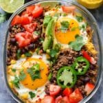 Meal Prep Tex‑Mex Breakfast Bowls (42g Protein)