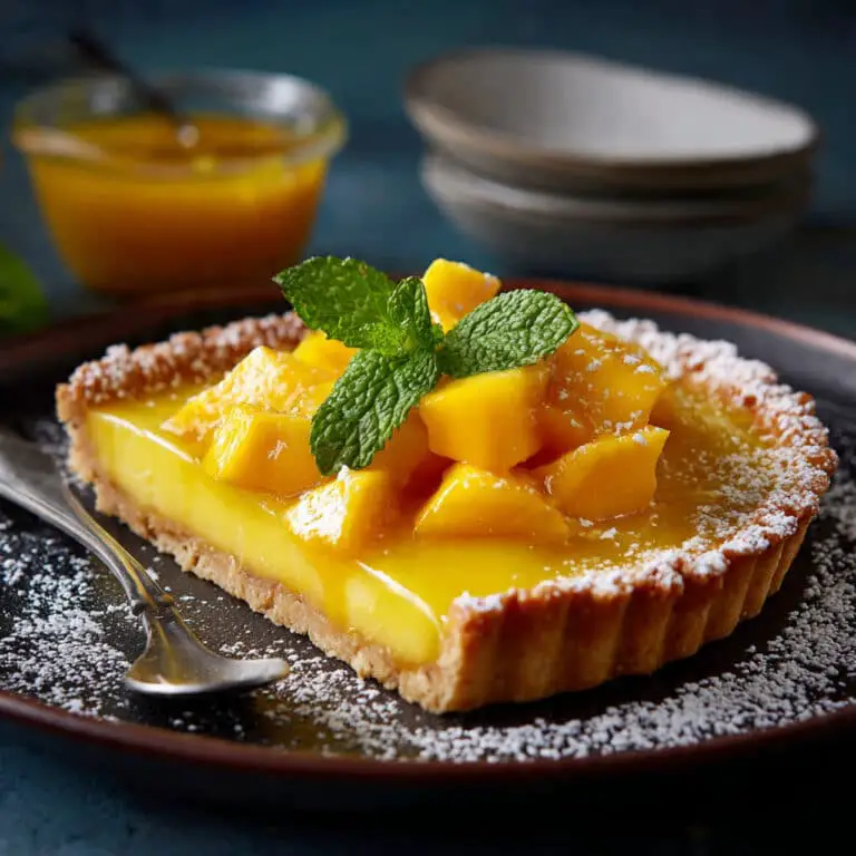 Mango Vanilla Mirror Tart