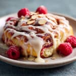 Raspberry Cinnamon Rolls with Lemon Glaze