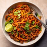 Harissa Ground Beef with Carrot Noodles