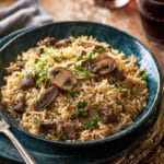 Savory Beef and Mushroom Rice Pilaf