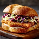 Mediterranean Chicken Burgers with Greek Yogurt Sauce and Tomato-Cucumber Relish