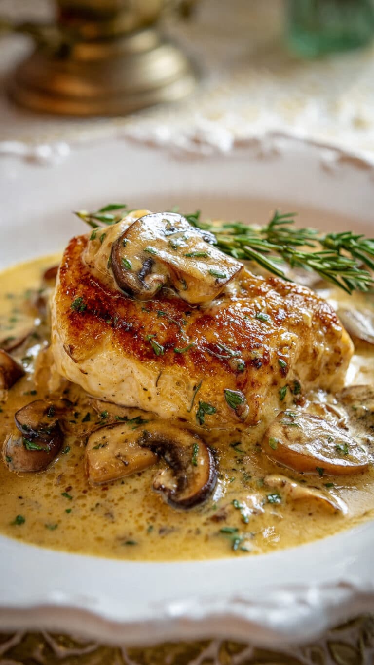 Creamy Chicken and Mushroom Pillows with Savory Gravy