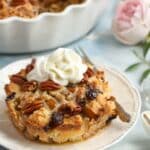 Easy Irish Soda Bread Pudding with Currants, Apple & Pecans
