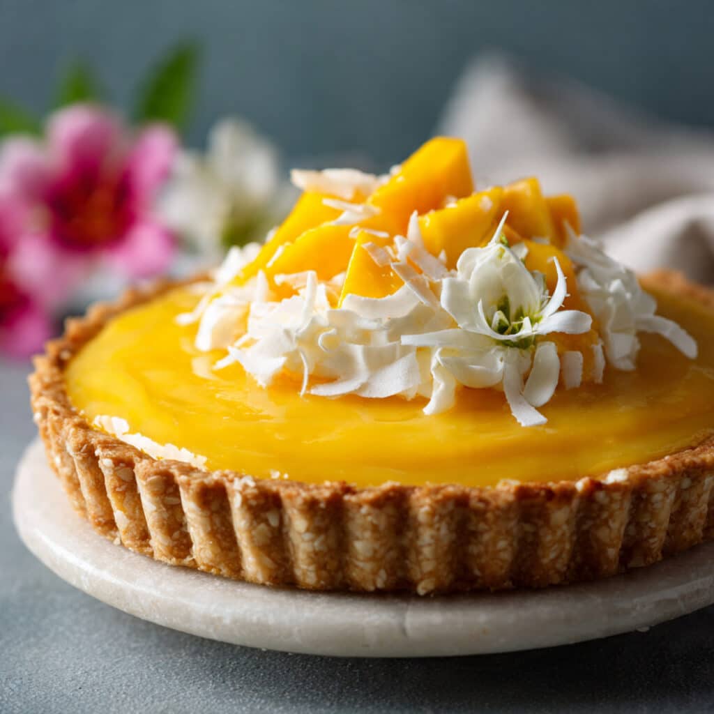 Coconut Cream Mango Tart