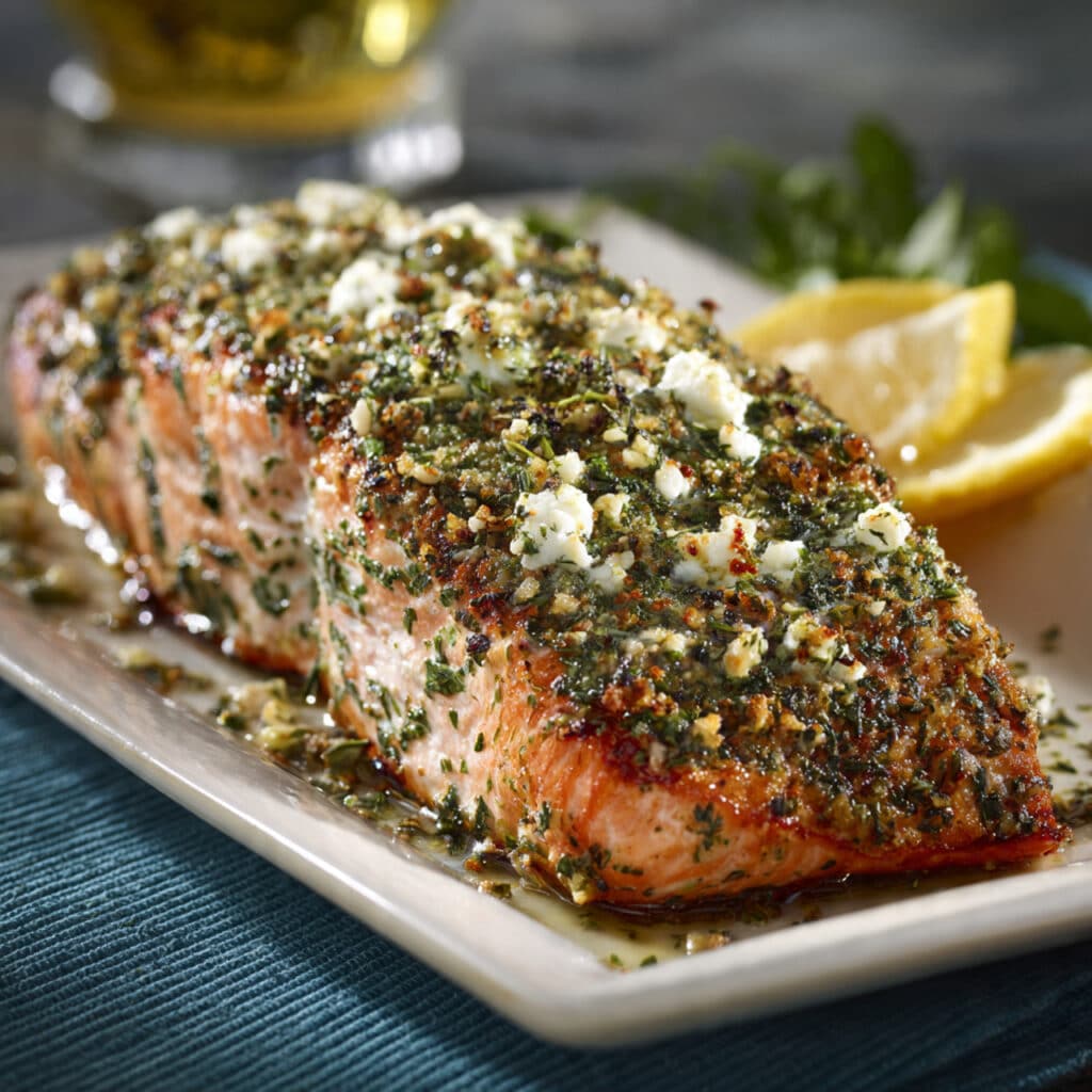 Feta & Herb-Crusted Salmon