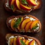 Best Peach Bruschetta With Whipped Ricotta