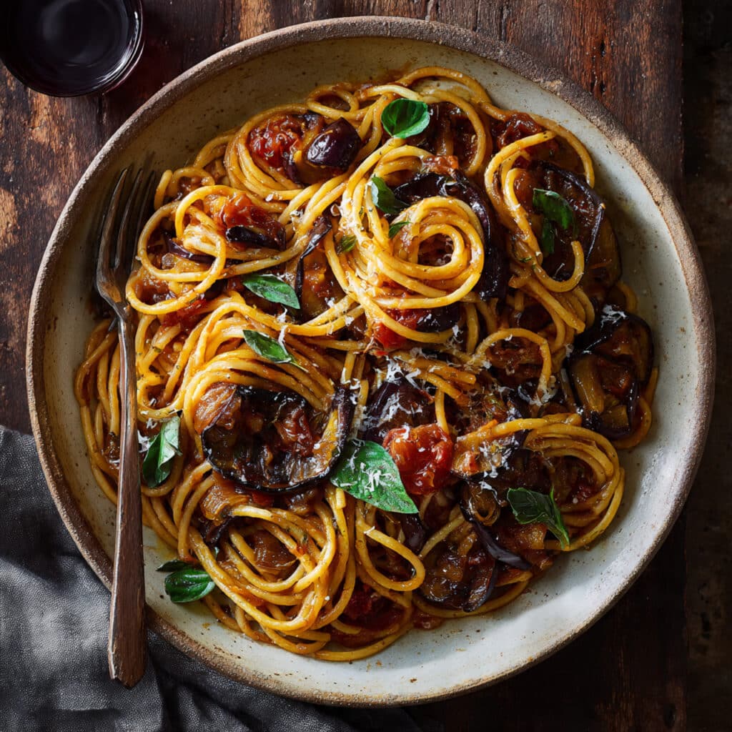Roasted Eggplant Pasta