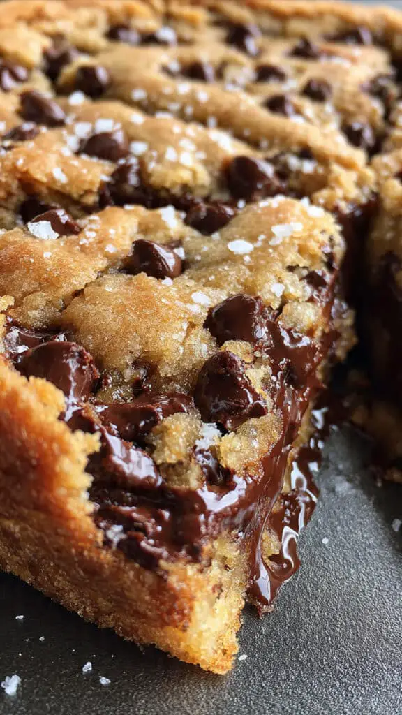 Salted Chewy Gooey Chocolate Chip Skillet Cookie