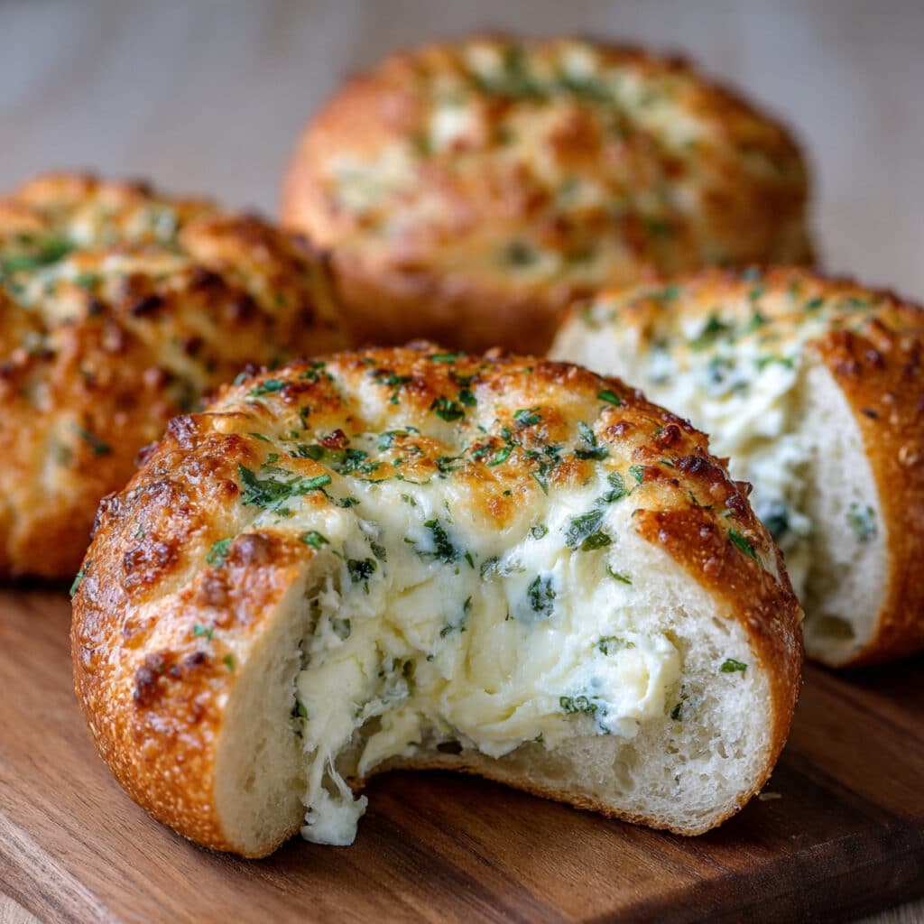 Stuffed Garlic Cream Cheese Rolls