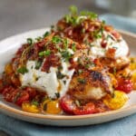 Tomato Burrata Stuffed Chicken