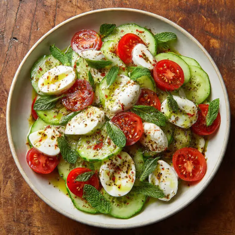 Easy Cucumber Caprese Salad