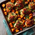 Sheet-Pan Miso Chicken & Sweet Potatoes