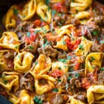 Crock Pot Cheesesteak Tortellini