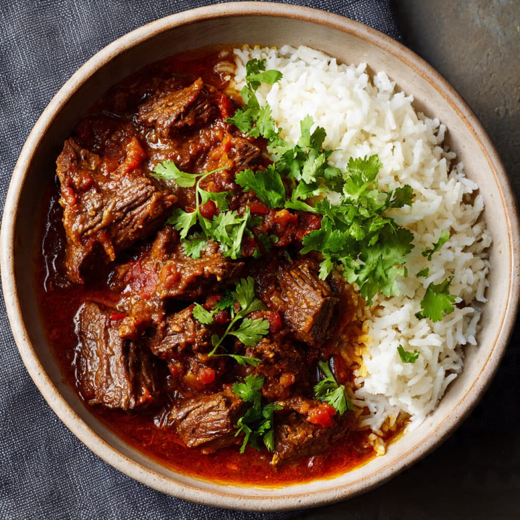 Slow-Cooked Beef in Tomato Gravy