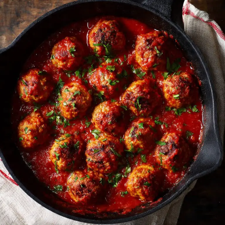 Baked Chicken Meatballs in Tomato Sauce
