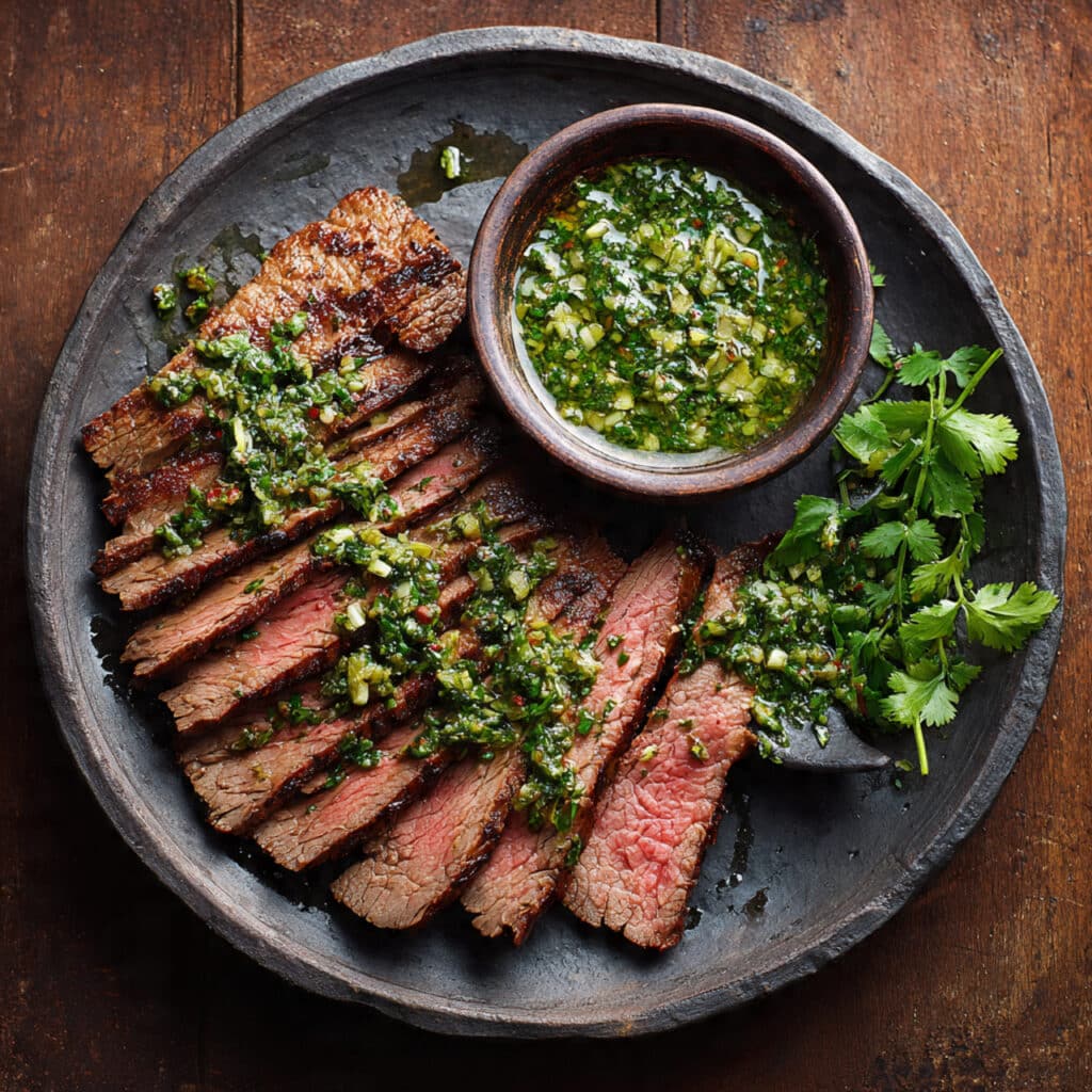 Grilled Flank Steak with Chimichurri