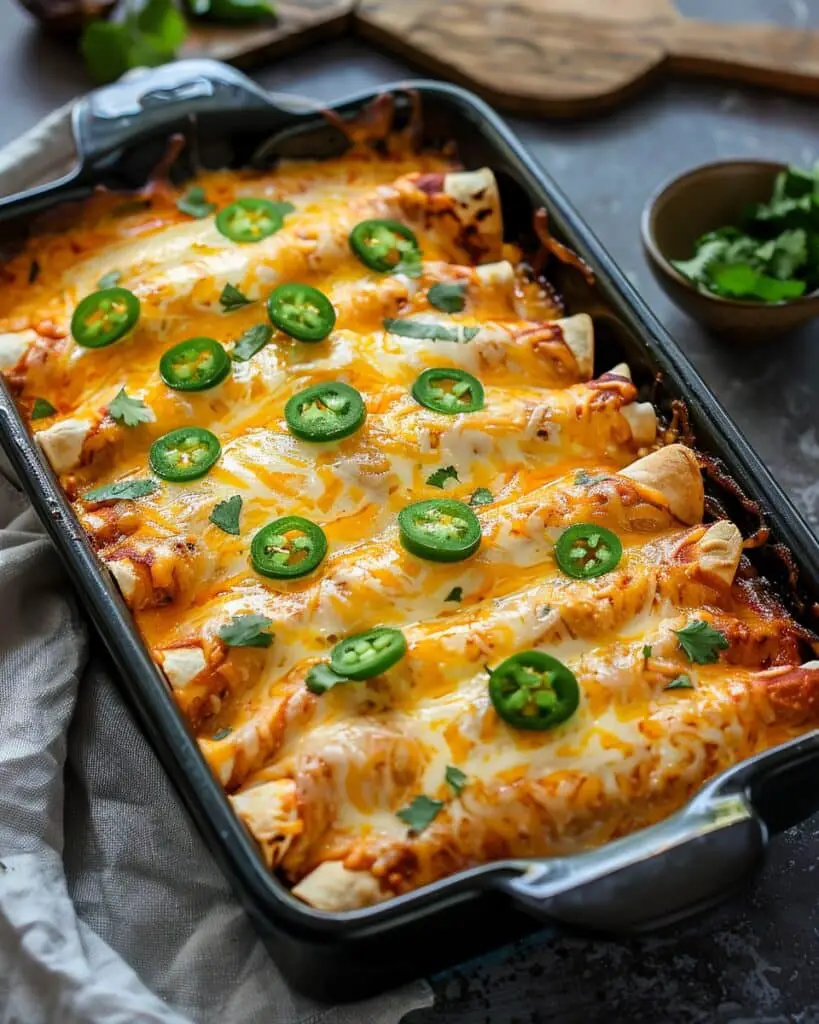 Jalapeño Cream Cheese Chicken Enchiladas
