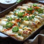 Jalapeño Cream Cheese Chicken Enchiladas