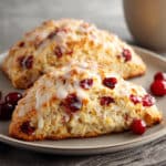 Glazed Cranberry Orange Scones