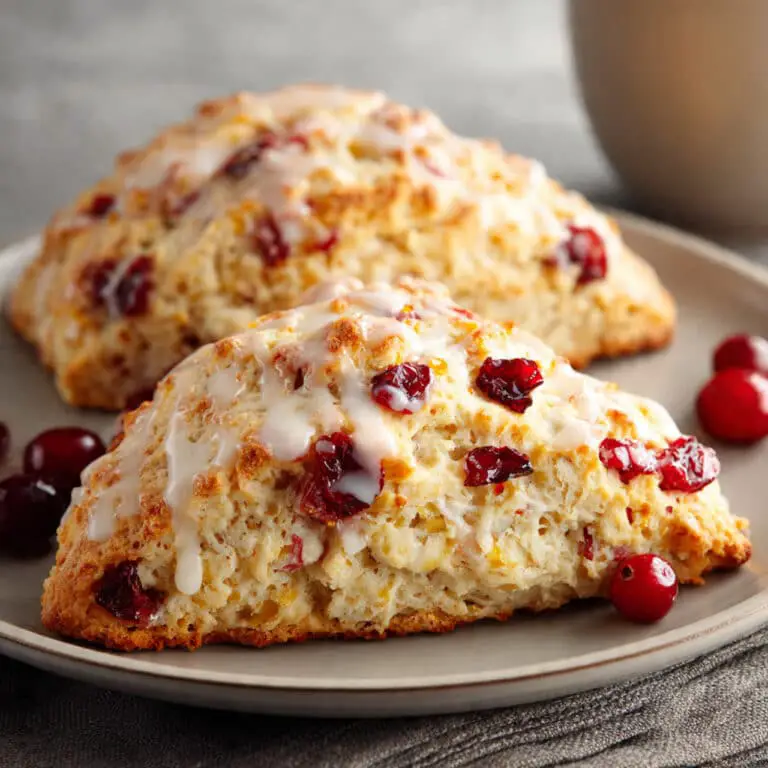 Glazed Cranberry Orange Scones