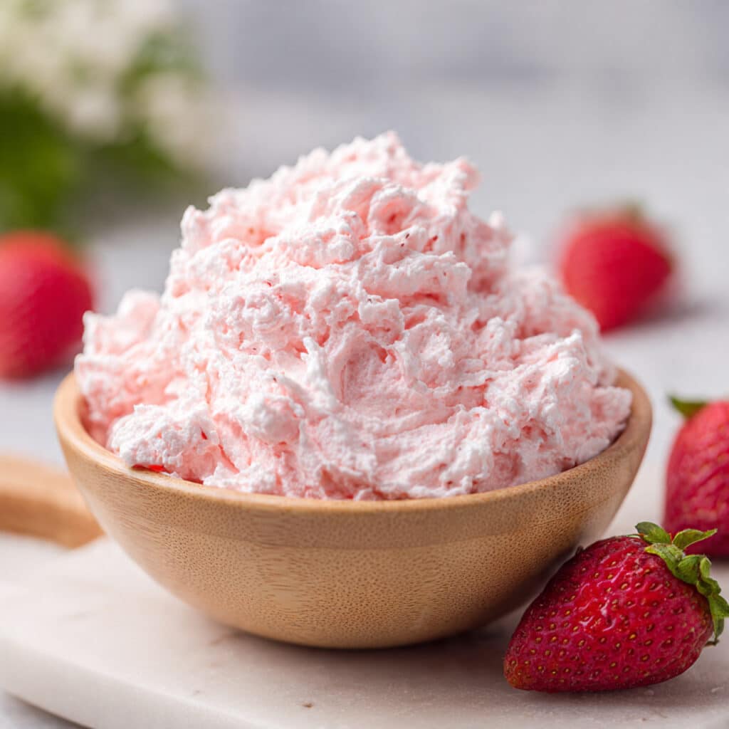 High Protein Strawberry Jello Fluff