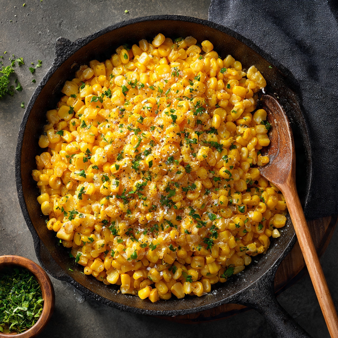 Easy Skillet Corn with Honey Butter