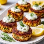 Irresistible Baked Crab Cakes with Lemon Dill Sauce Recipe