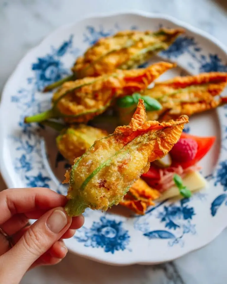 Fried Zucchini Blossoms with Ricotta and Lemon Recipe