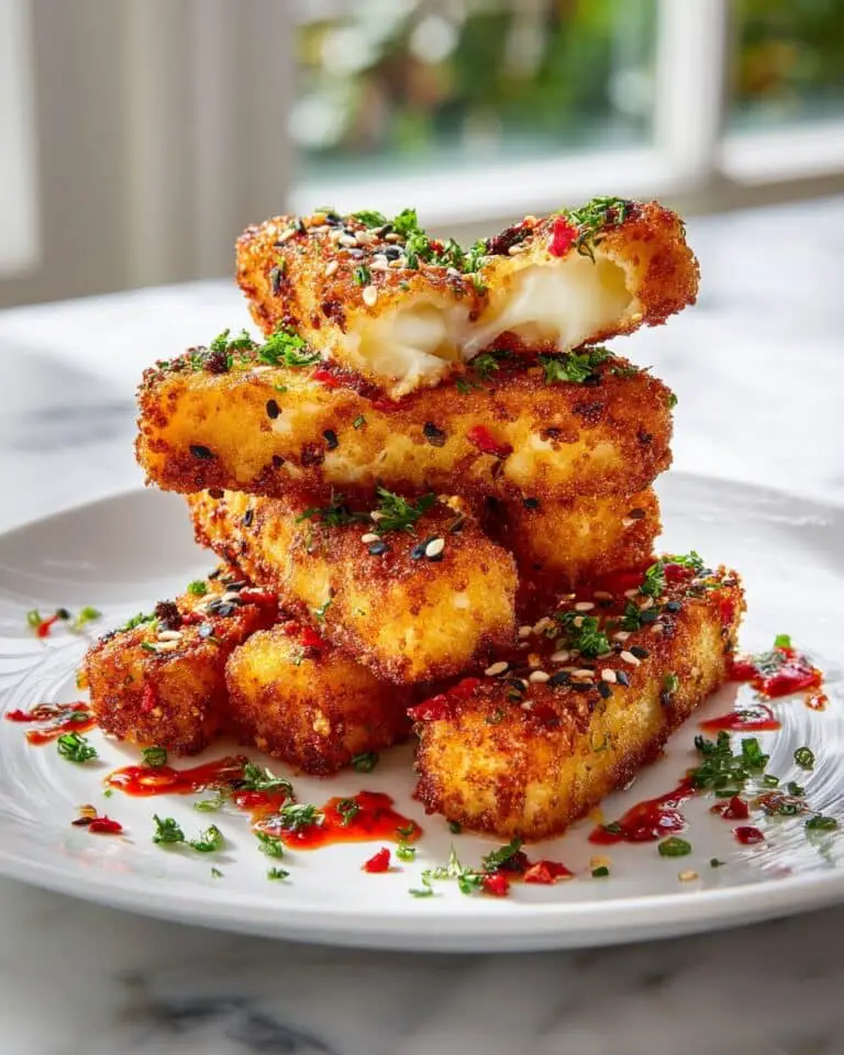 Irresistible Oven-Fried Feta Rolls with Spicy Chili Honey Recipe