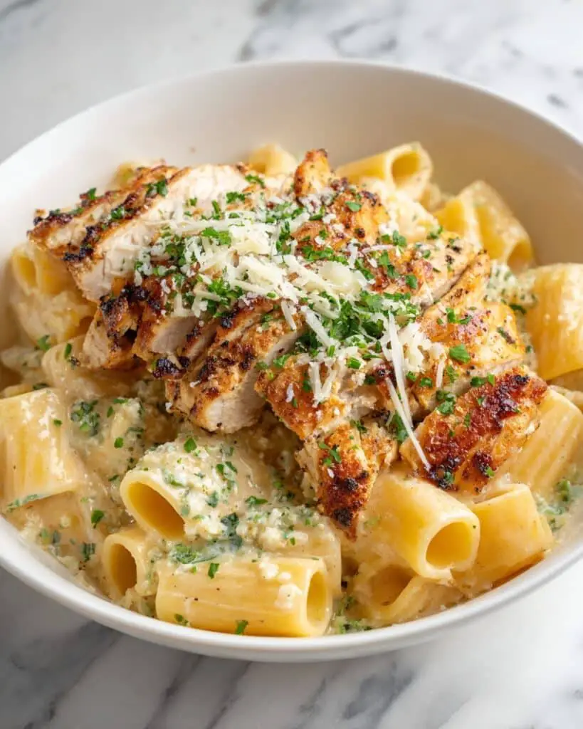 Garlic Parmesan Chicken Rigatoni Recipe