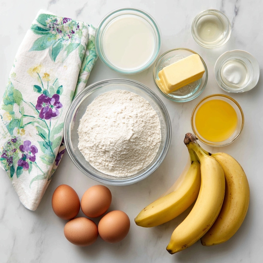 The image shows a loaf of golden brown cake loaf with a rough, crumbly top covered in sliced almonds. The loaf is partially sliced at the front, showing a moist, light yellow inside with a soft texture. The cake sits on crumpled brown parchment paper placed on a white marbled surface. Around the loaf, there are bright purple flowers adding a pop of color to the scene. Photo taken with an iphone --ar 4:5 --v 7