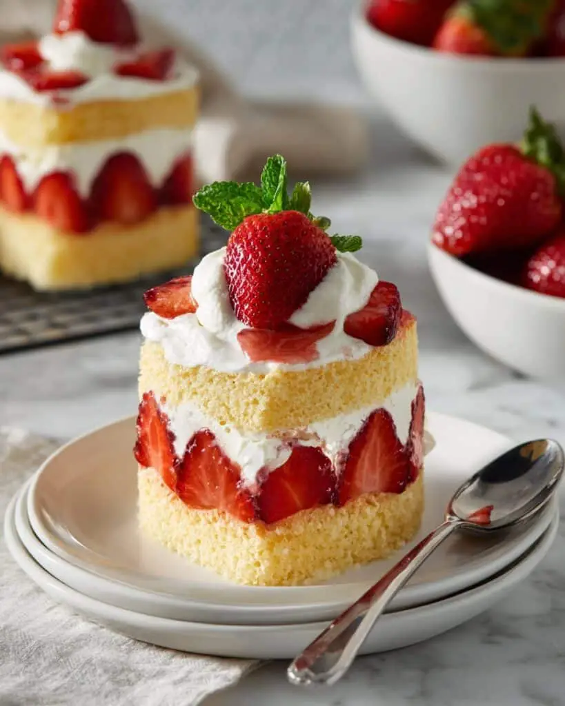 Strawberry Shortcake with Lemon Cornmeal Biscuits Recipe