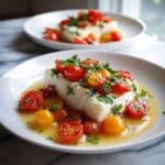 Savory Mediterranean Baked Haddock with Tomatoes Recipe