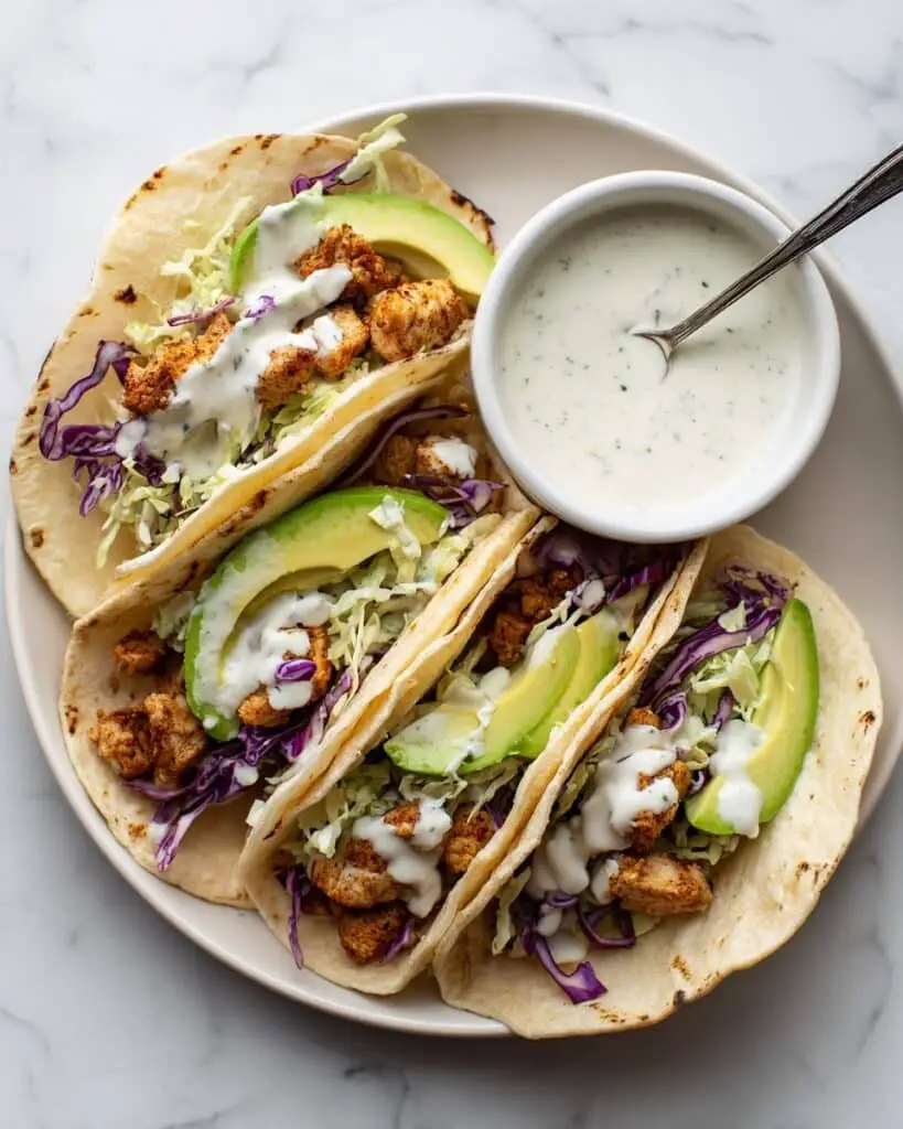 Fish Tacos with Lime Crema Recipe
