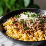 Creamy High Protein Beef Pasta Recipe