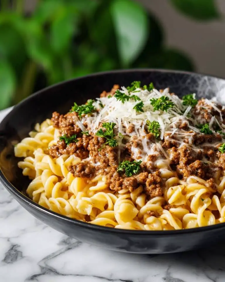 Creamy High Protein Beef Pasta Recipe