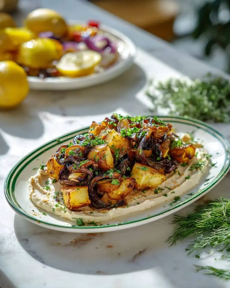 Crispy Roasted Potatoes with Caramelized Onion Spreadable Cheese Recipe