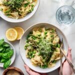 Tagliatelle with Asparagus, Peas, and Fresh Herb Cashew Cream Recipe