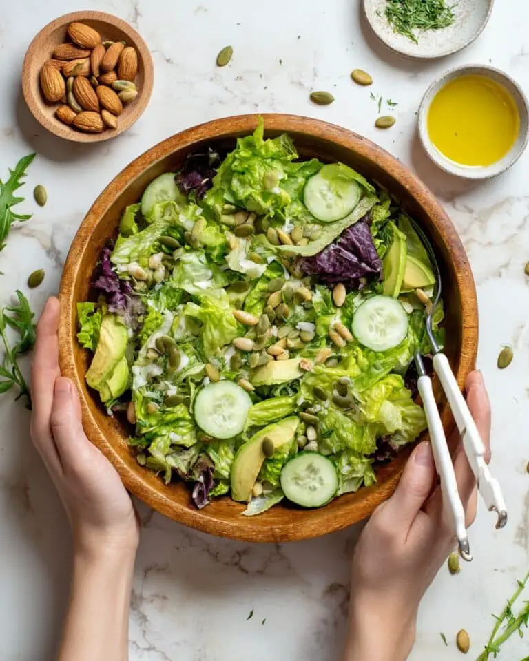 Simple Green Salad with Lemon Vinaigrette, Tamari Almonds, and Avocado Recipe