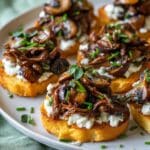 Wine Braised Beef and Goat Cheese Crostini Recipe