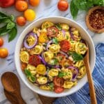 Tortellini Pasta Salad with Cherry Tomatoes, Artichokes, and Fresh Basil Recipe