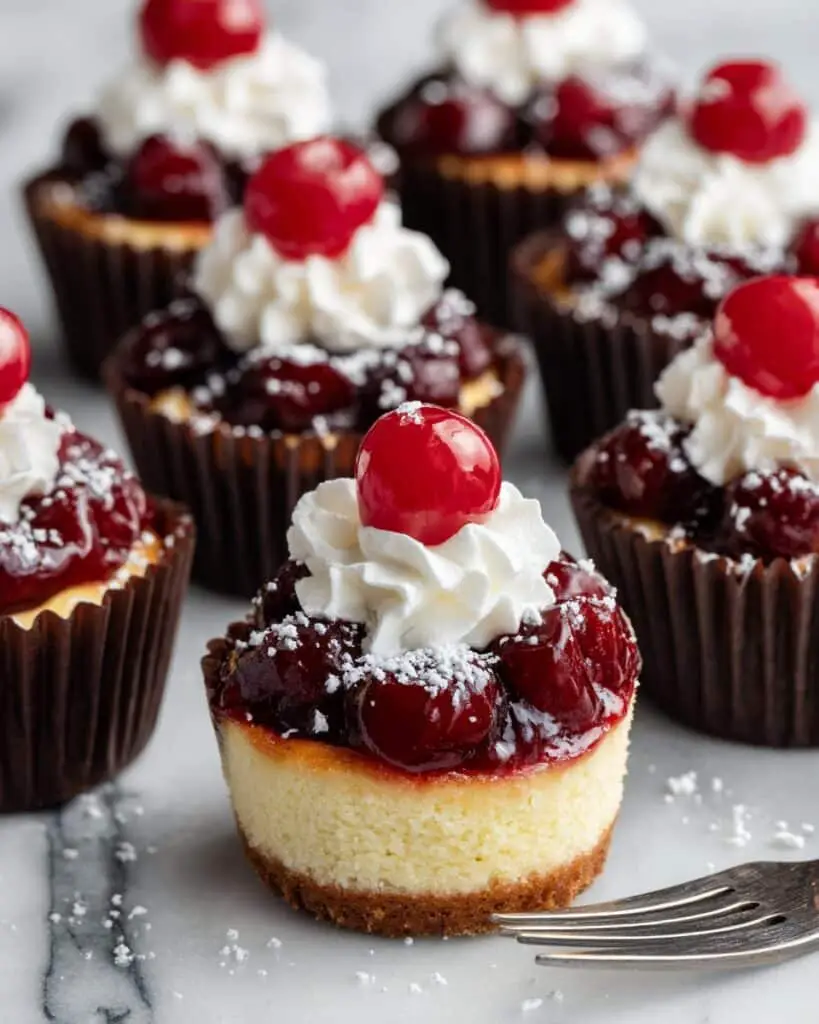 Mini Cheesecakes with Cherry Compote Recipe