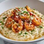 Resistible Parmesan Garlic Risotto with Shrimp Recipe