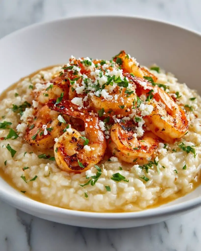 Resistible Parmesan Garlic Risotto with Shrimp Recipe
