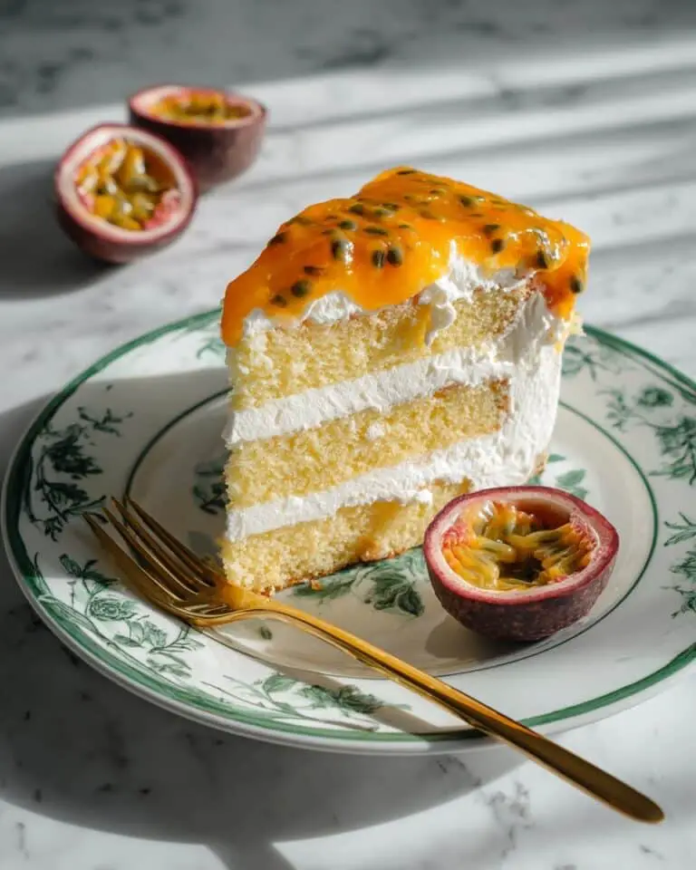 Passion Fruit Sponge Cake with Meringue Buttercream Recipe
